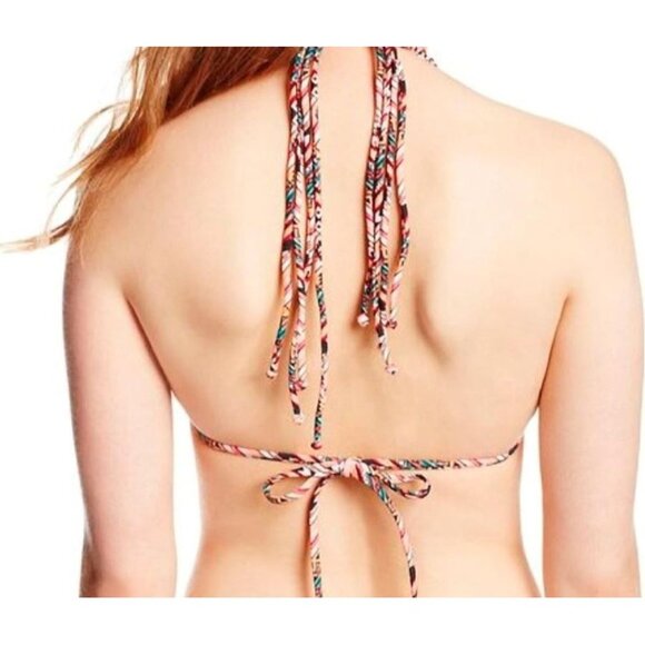 Hobie Womens Halter Bikini Top M/M Aztec Print Nylon/Polyester Multicolor Adjust - Picture 2 of 5